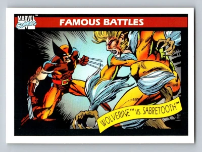 1990 Impel Marvel Wolverine vs Sabretooth